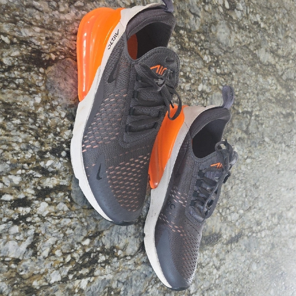 Nike Men's Charcoal and Orange Athletic Shoes